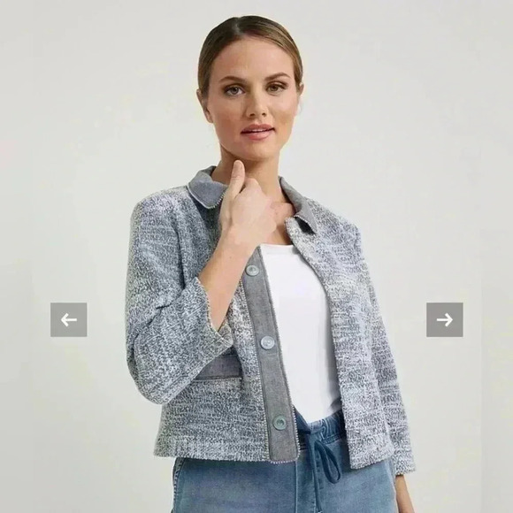 Joseph Ribkoff Tweed Jacket Style 222064 - Picture 4 of 11